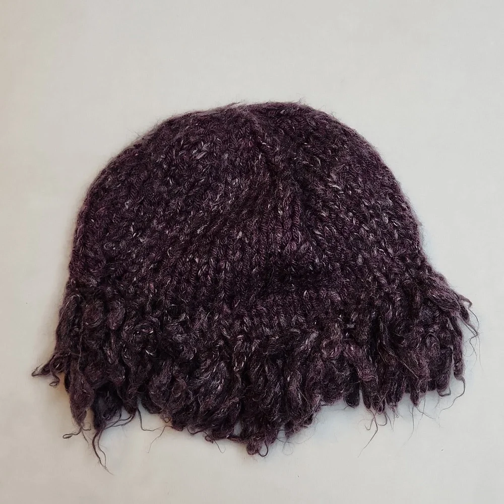 Loose Knit Ultasoft Purple Hat